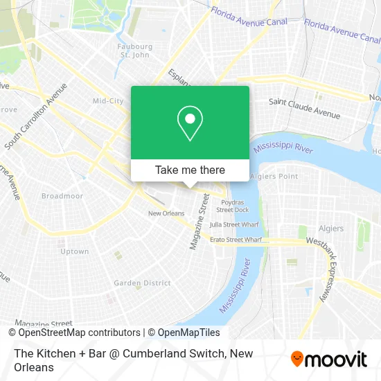 The Kitchen + Bar @ Cumberland Switch map