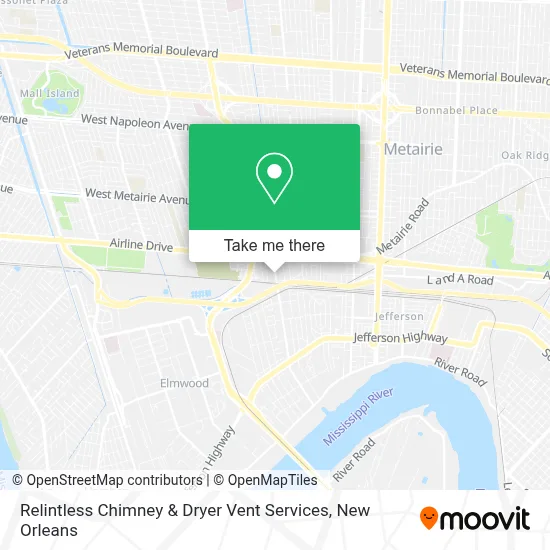 Relintless Chimney & Dryer Vent Services map
