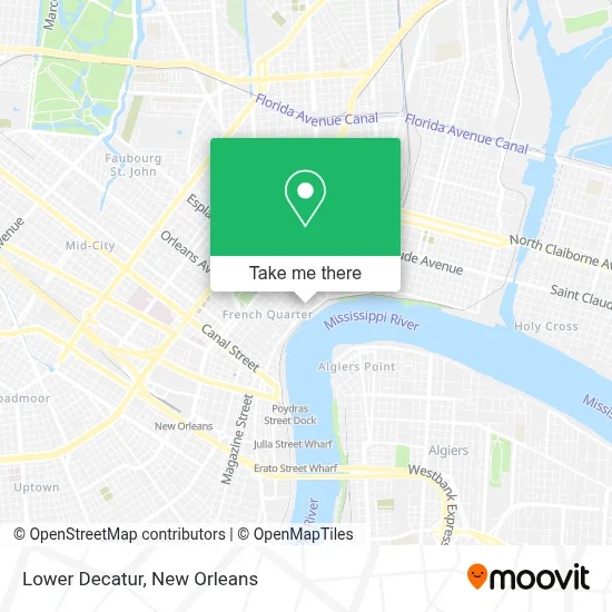 Lower Decatur map