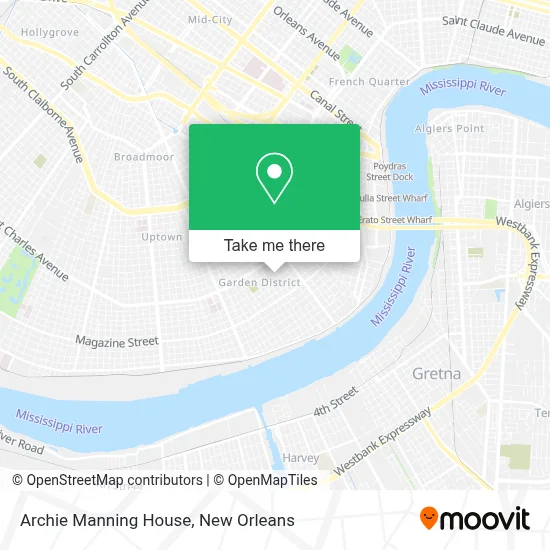 Archie Manning House map