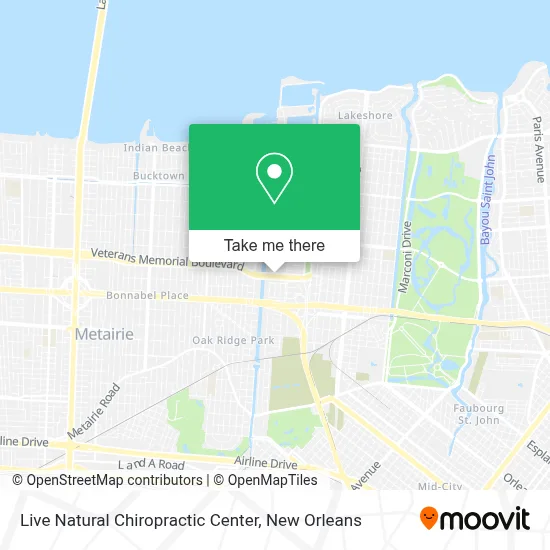 Live Natural Chiropractic Center map