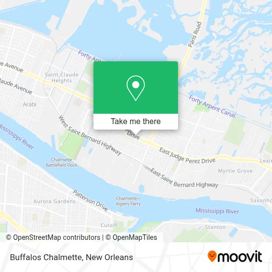 Buffalos Chalmette map