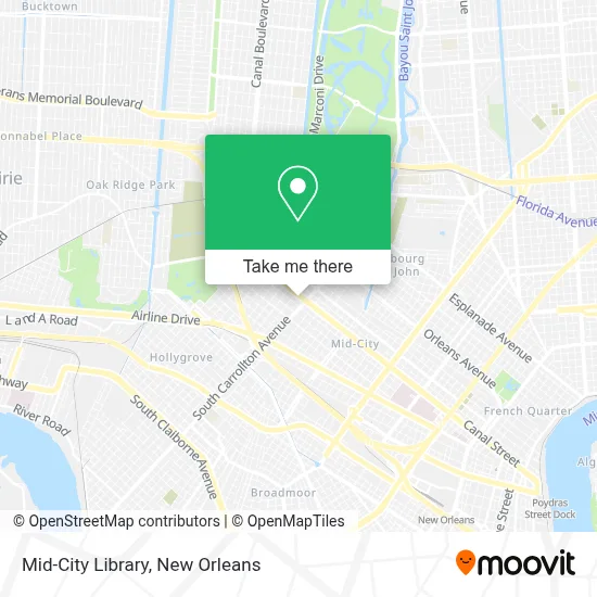 Mid-City Library map