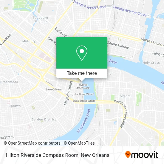 Hilton Riverside Compass Room map