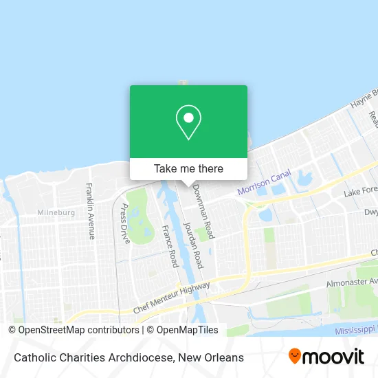 Catholic Charities Archdiocese map