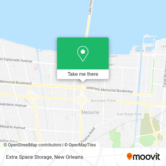 Extra Space Storage map