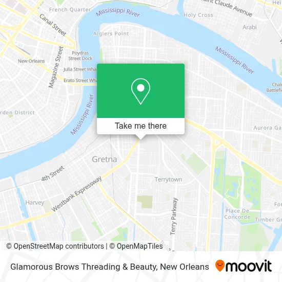 Glamorous Brows Threading & Beauty map