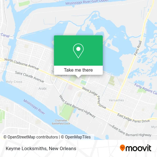 Keyme Locksmiths map