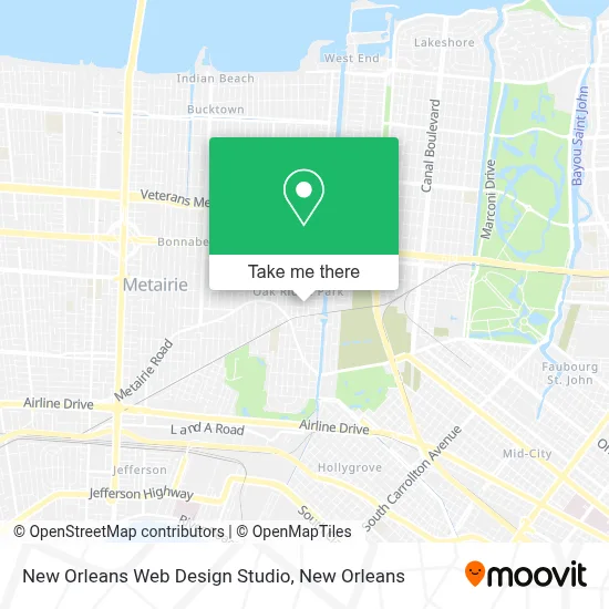New Orleans Web Design Studio map