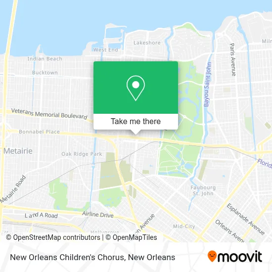 New Orleans Children's Chorus map