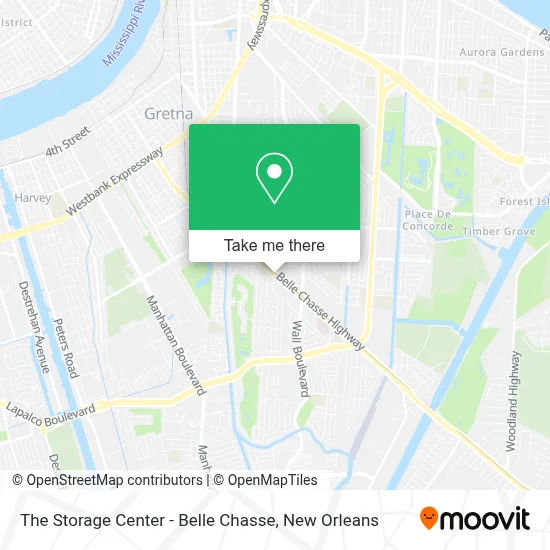 The Storage Center - Belle Chasse map