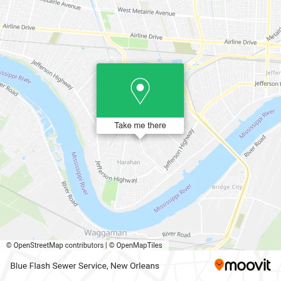 Blue Flash Sewer Service map