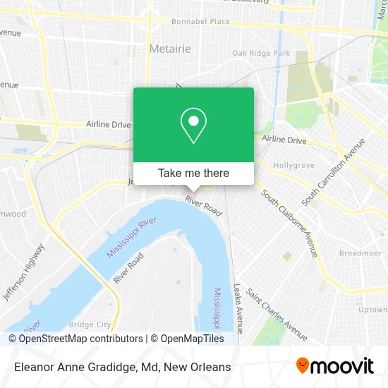 Eleanor Anne Gradidge, Md map
