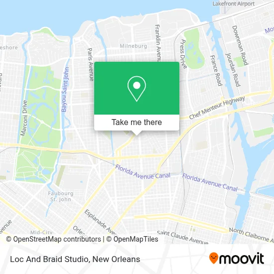 Loc And Braid Studio map