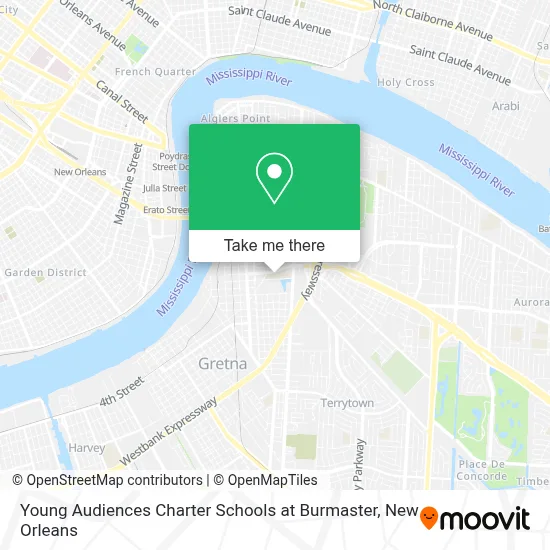 Young Audiences Charter Schools at Burmaster map