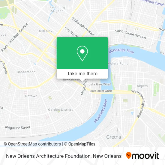 New Orleans Architecture Foundation map
