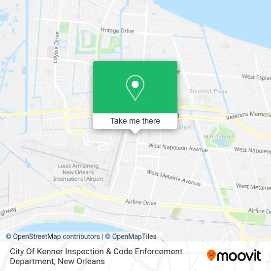 City Of Kenner Inspection & Code Enforcement Department map