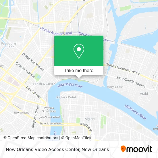 New Orleans Video Access Center map