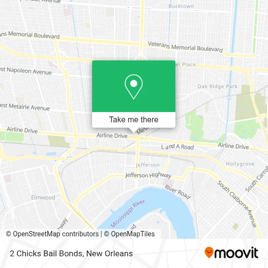 2 Chicks Bail Bonds map