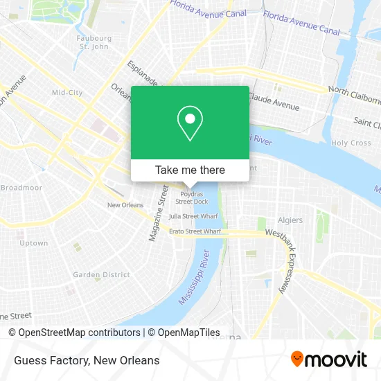 Guess Factory map