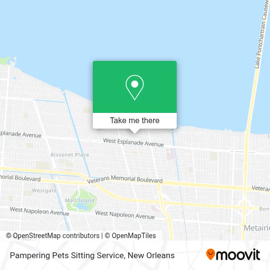 Pampering Pets Sitting Service map