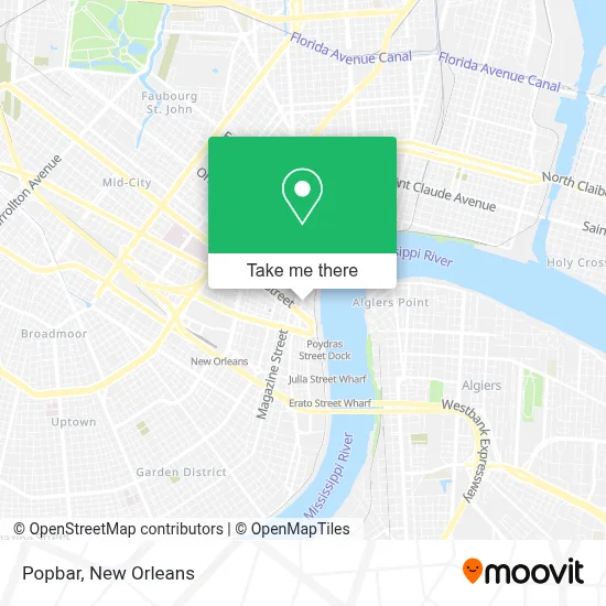 Popbar map