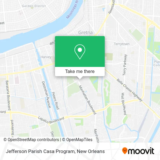 Jefferson Parish Casa Program map