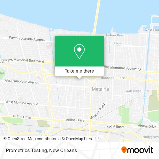 Prometrics Testing map