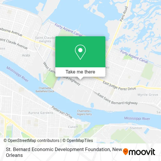 St. Bernard Economic Development Foundation map