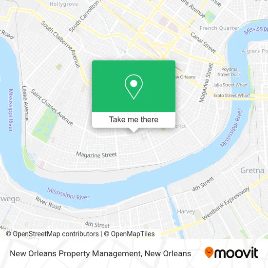 New Orleans Property Management map