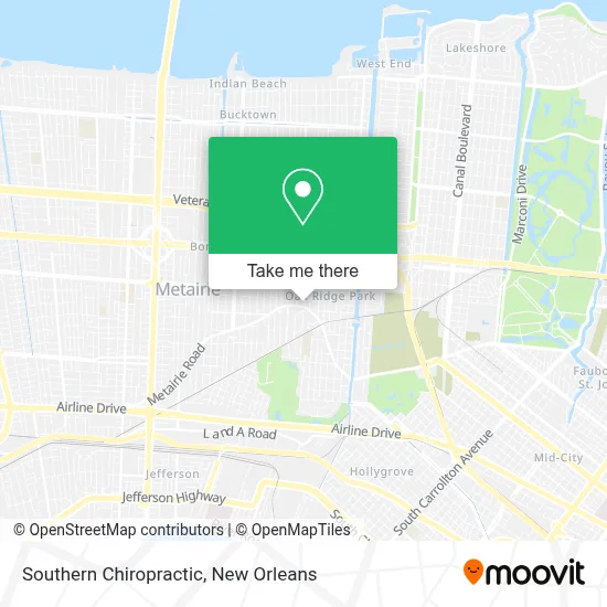 Southern Chiropractic map