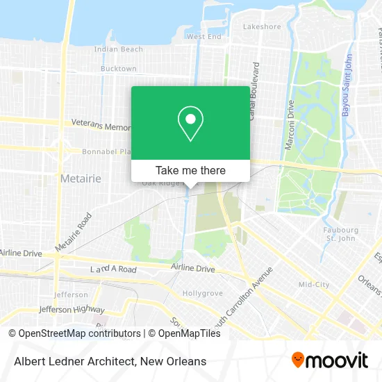 Albert Ledner Architect map