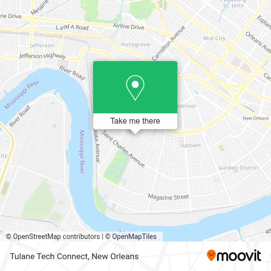 Tulane Tech Connect map