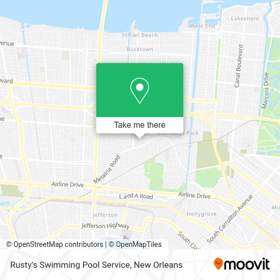 Rusty's Swimming Pool Service map