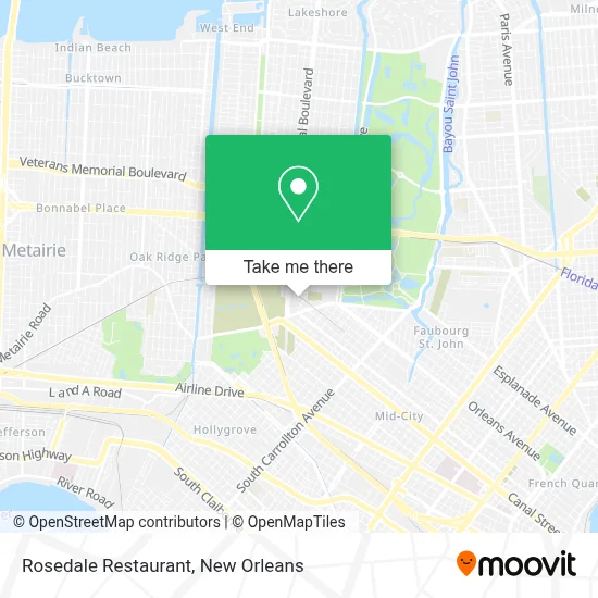 Rosedale Restaurant map