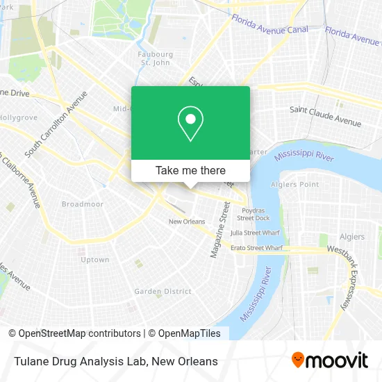 Tulane Drug Analysis Lab map