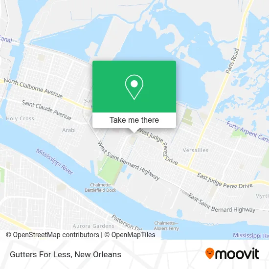 Gutters For Less map