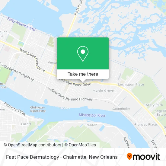 Fast Pace Dermatology - Chalmette map