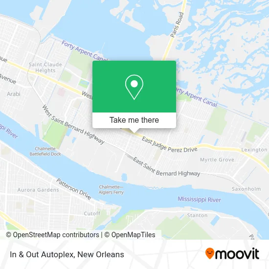 In & Out Autoplex map