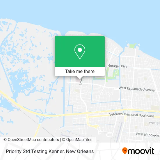 Priority Std Testing Kenner map