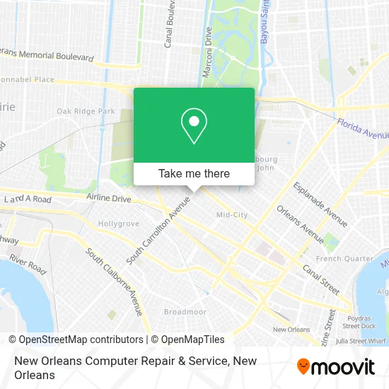 New Orleans Computer Repair & Service map