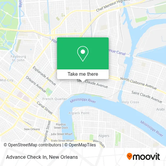 Advance Check In map