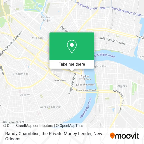 Mapa de Randy Chambliss, the Private Money Lender
