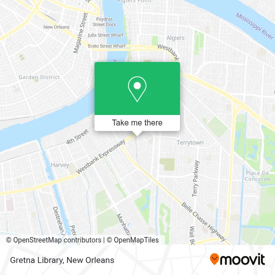 Gretna Library map