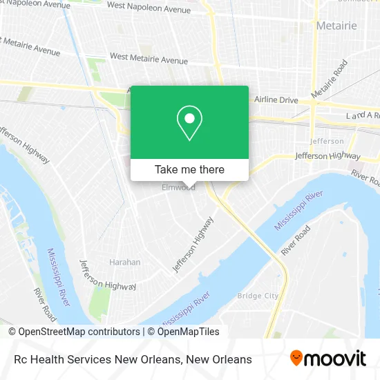 Rc Health Services New Orleans map