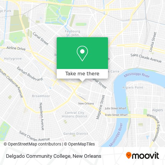 Delgado Community College map