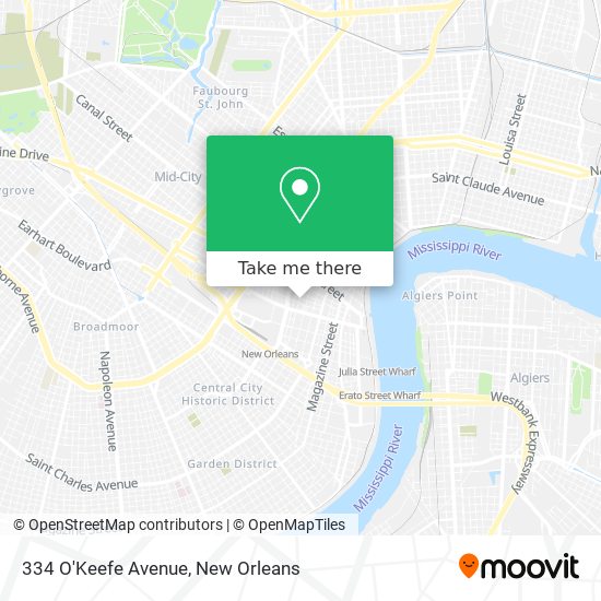 334 O'Keefe Avenue map