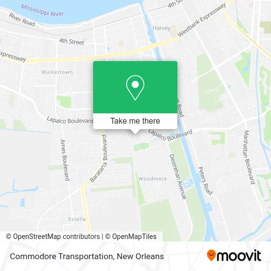 Commodore Transportation map