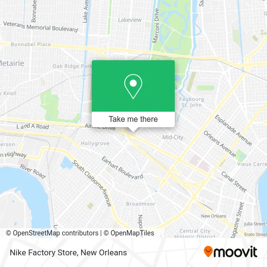 Nike Factory Store map