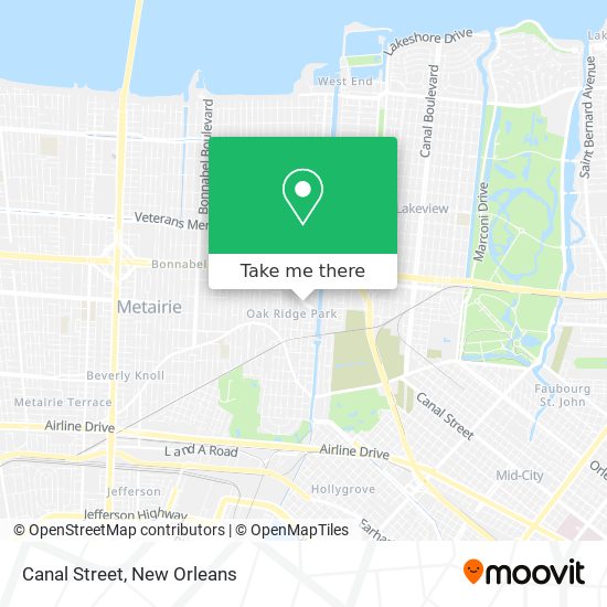 Canal Street map